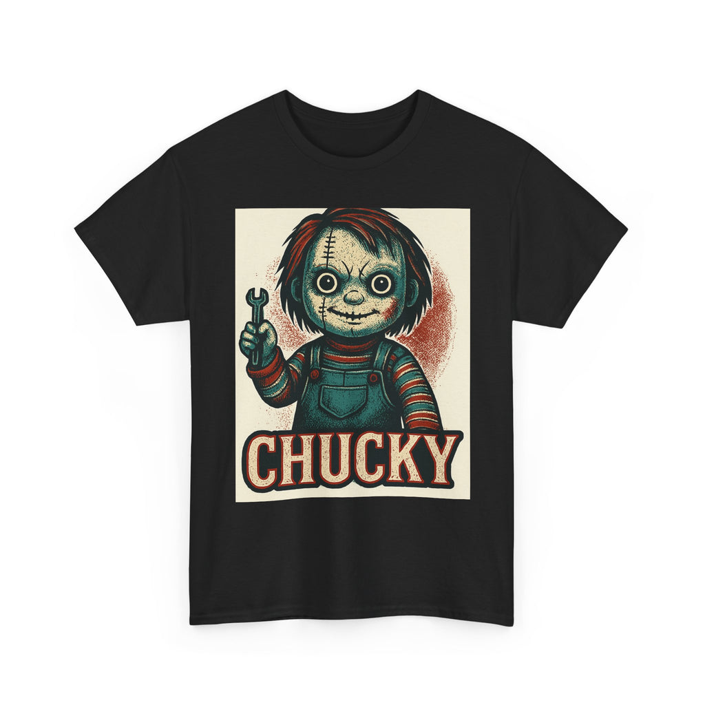 Chucky Horror Tee, Unisex T-Shirt, Retro Halloween Fashion, Horror Movie Merch, Gift for Chucky Fans, Spooky Graphic Tee