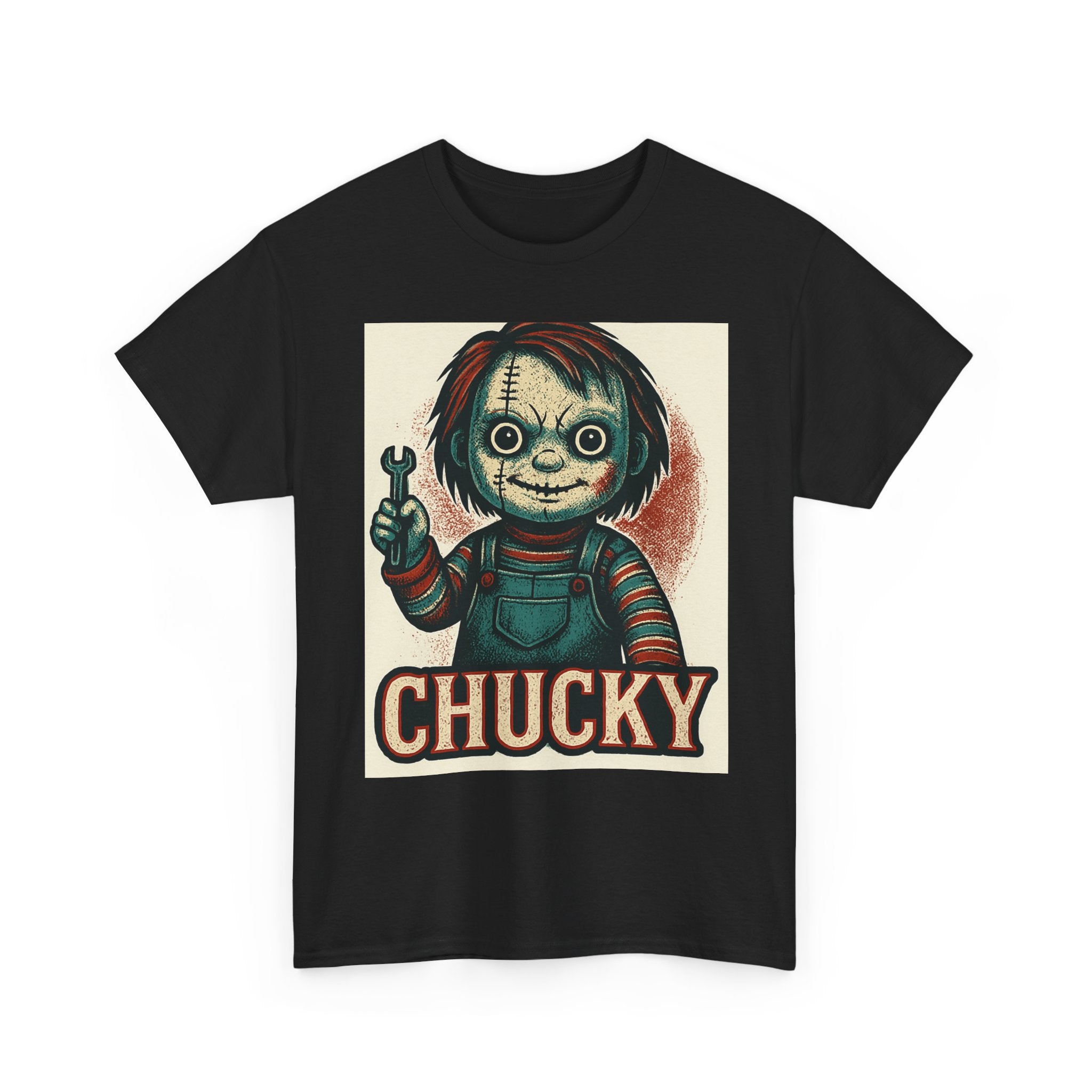 Chucky Horror Tee, Unisex T-Shirt, Retro Halloween Fashion, Horror Movie Merch, Gift for Chucky Fans, Spooky Graphic Tee