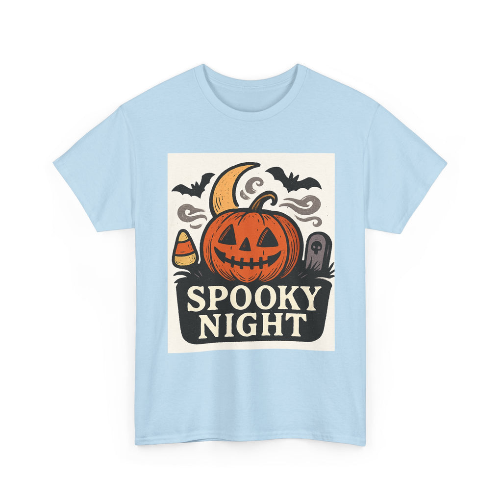 Halloween Spooky Night Tee, Unisex Halloween Shirt, Fall Festivity Apparel, Trick-or-Treat Outfit, Pumpkin Graphic Tee