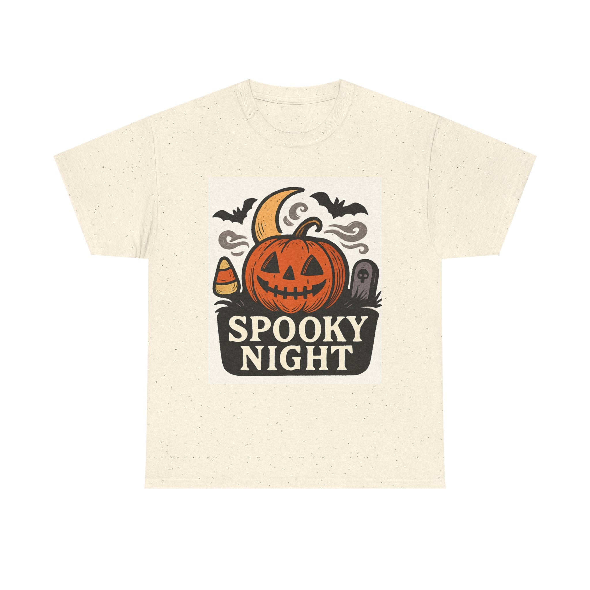 Halloween Spooky Night Tee, Unisex Halloween Shirt, Fall Festivity Apparel, Trick-or-Treat Outfit, Pumpkin Graphic Tee