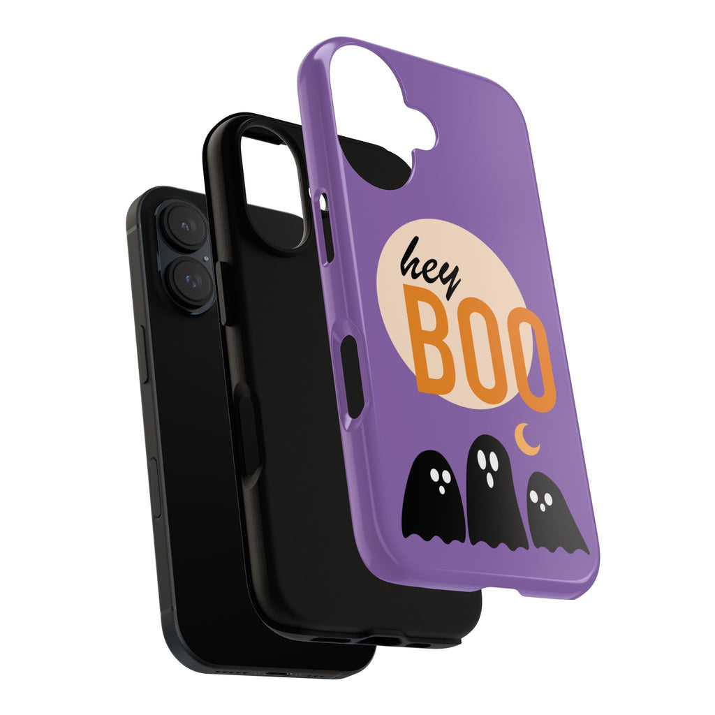Halloween Phone Case, Spooky Mobile Cover for Fall, Cute Ghost Design, Hey Boo Protective Case, Gift for Halloween Lovers