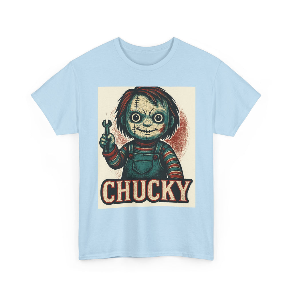 Chucky Horror Tee, Unisex T-Shirt, Retro Halloween Fashion, Horror Movie Merch, Gift for Chucky Fans, Spooky Graphic Tee