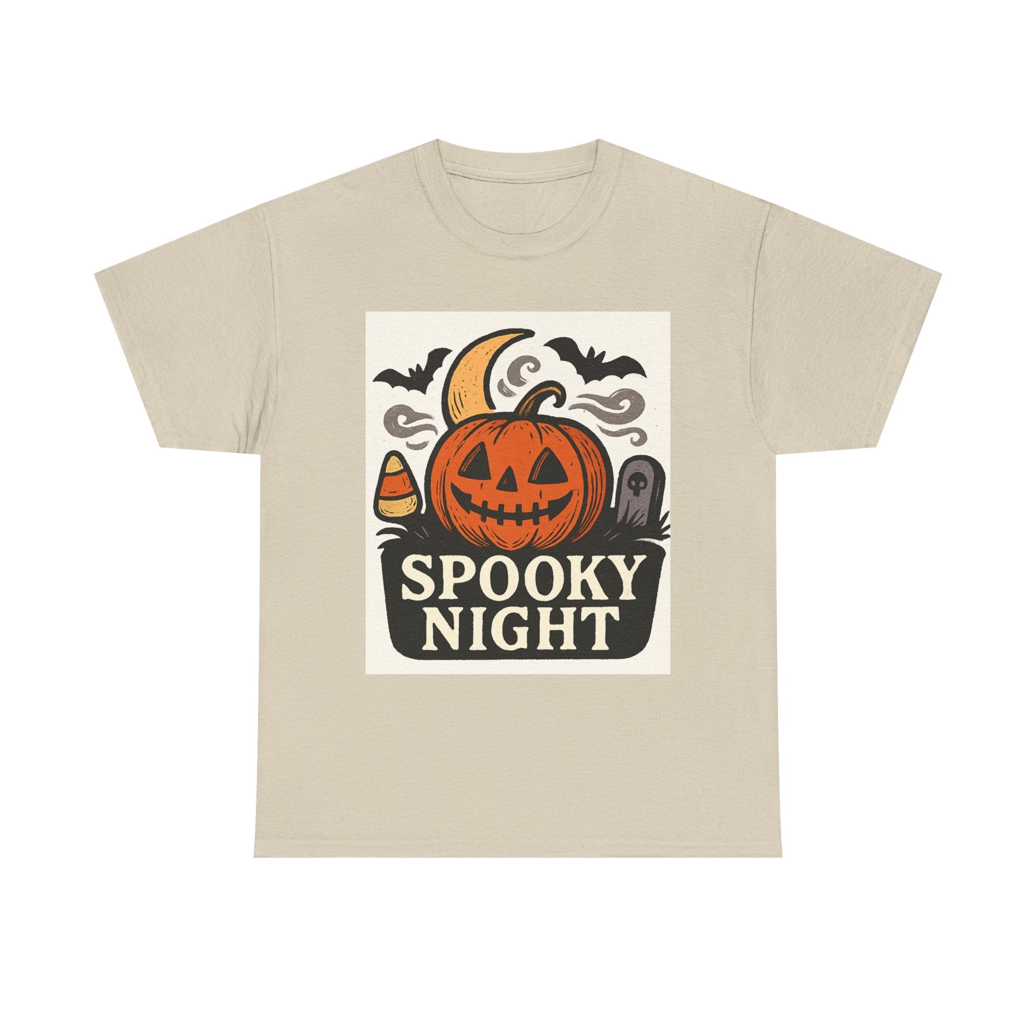 Halloween Spooky Night Tee, Unisex Halloween Shirt, Fall Festivity Apparel, Trick-or-Treat Outfit, Pumpkin Graphic Tee