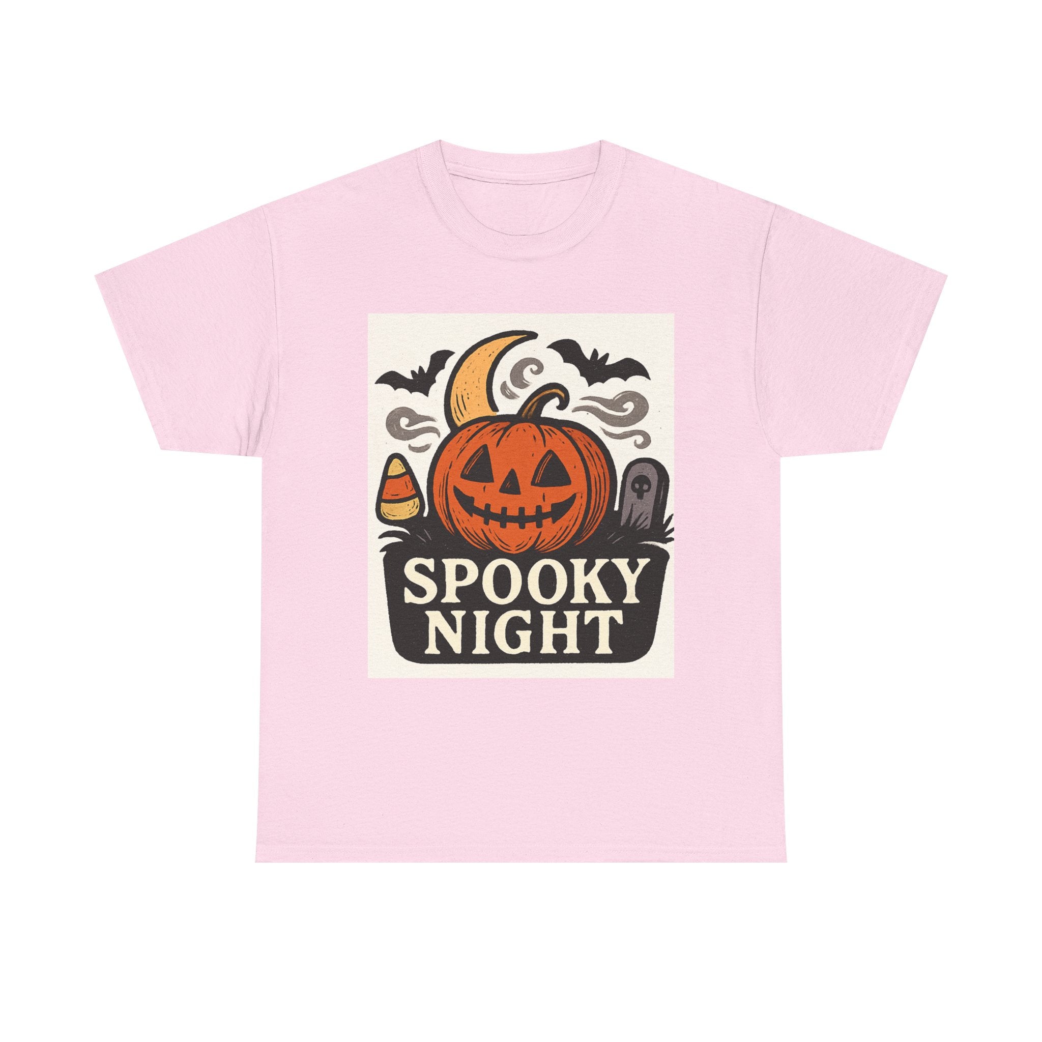 Halloween Spooky Night Tee, Unisex Halloween Shirt, Fall Festivity Apparel, Trick-or-Treat Outfit, Pumpkin Graphic Tee