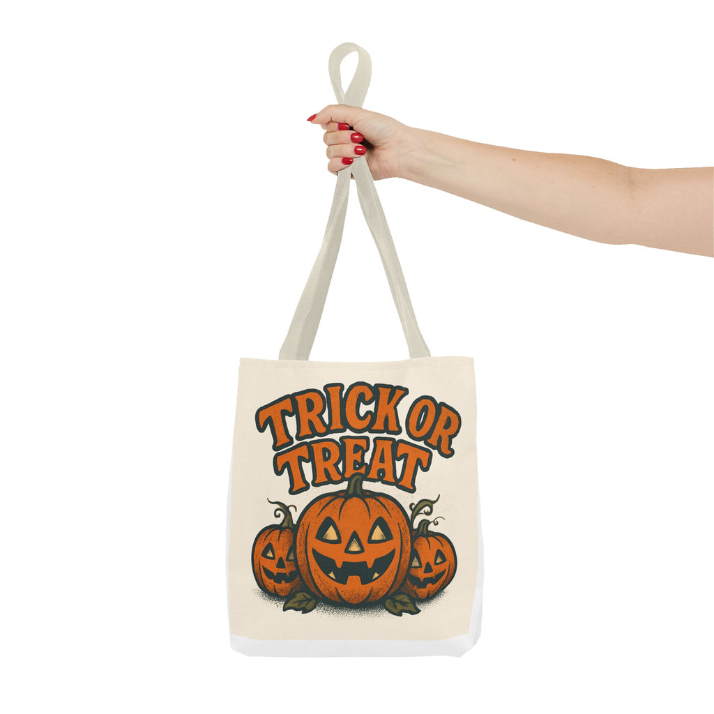 Halloween Tote Bag, Trick or Treat Canvas, Pumpkin Shopper, Fall Festival Accessory, Spooky Season Carry-All