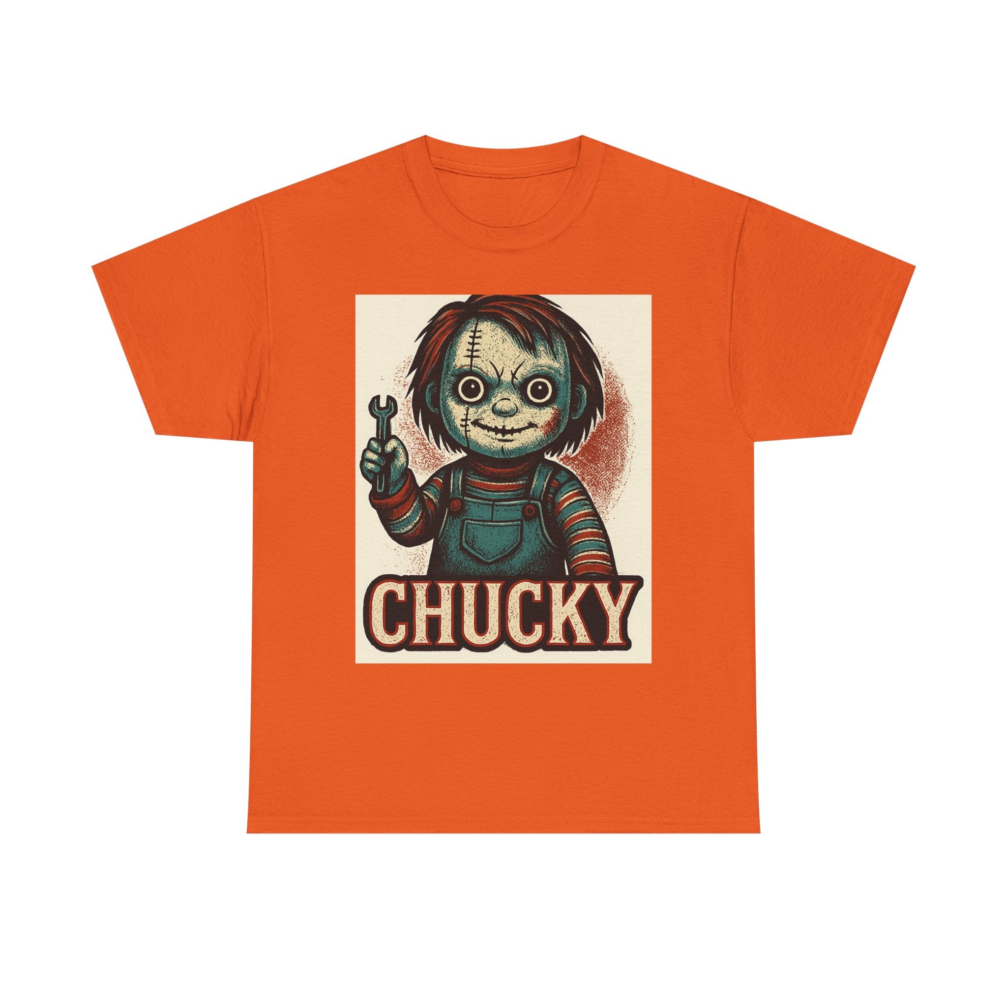 Chucky Horror Tee, Unisex T-Shirt, Retro Halloween Fashion, Horror Movie Merch, Gift for Chucky Fans, Spooky Graphic Tee