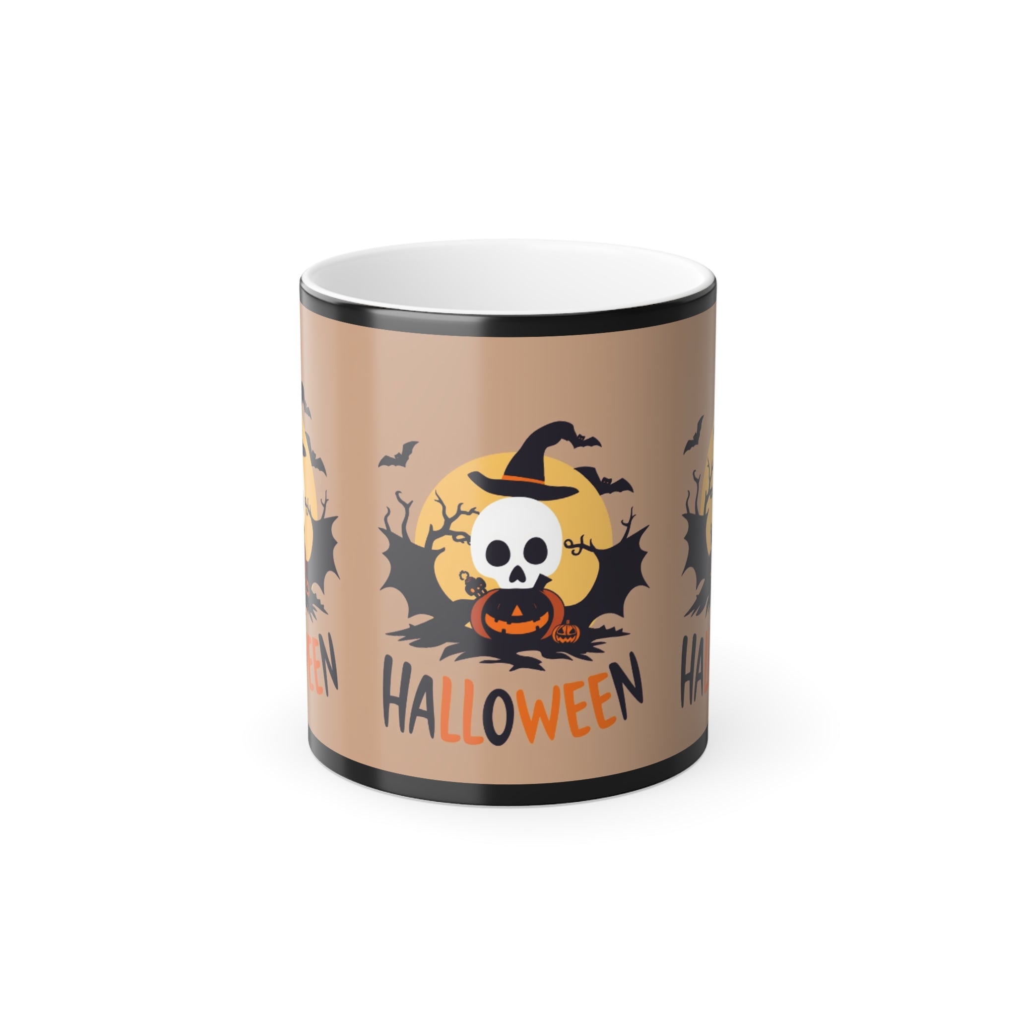 Halloween Color Morphing Mug, 11oz, Spooky Season Decor, Trick or Treat Gift, Unique Coffee Cup, Fun Halloween Drinks
