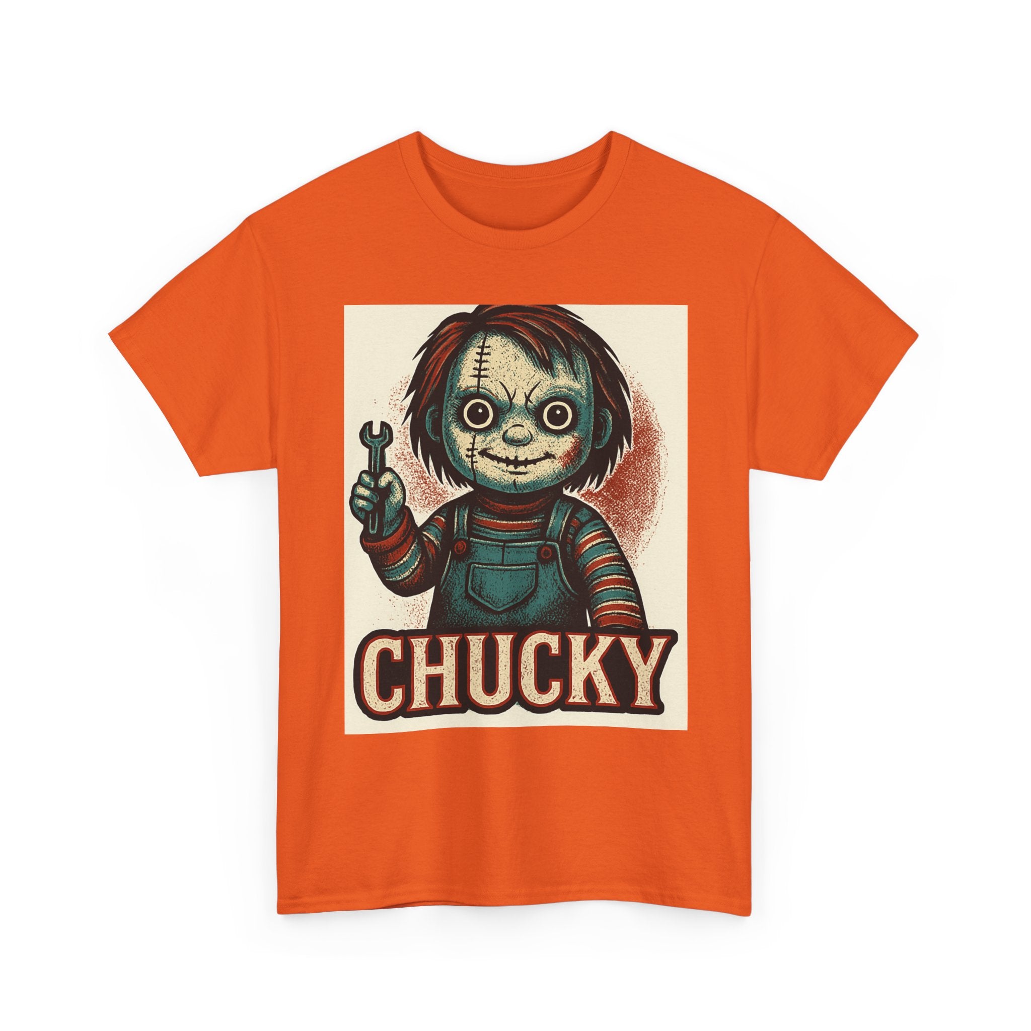 Chucky Horror Tee, Unisex T-Shirt, Retro Halloween Fashion, Horror Movie Merch, Gift for Chucky Fans, Spooky Graphic Tee