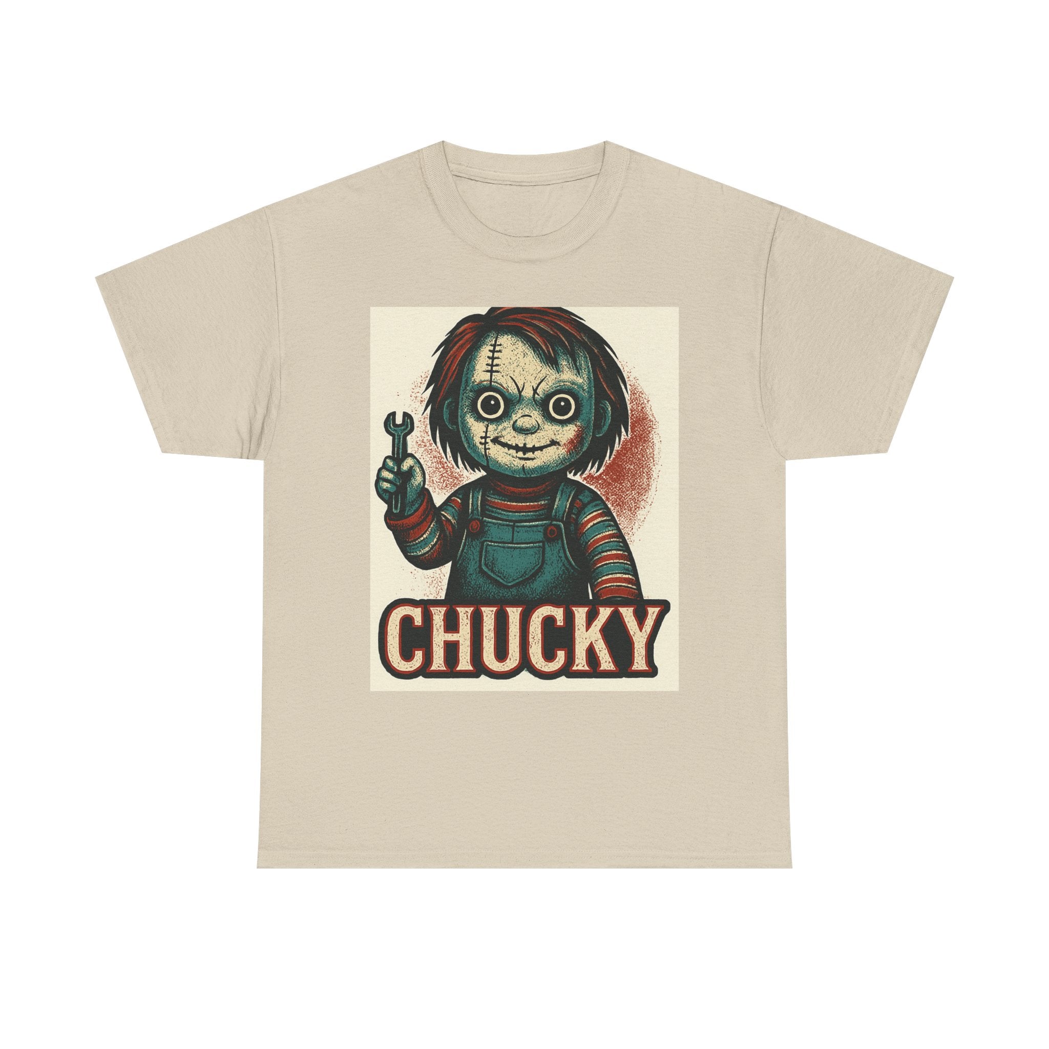 Chucky Horror Tee, Unisex T-Shirt, Retro Halloween Fashion, Horror Movie Merch, Gift for Chucky Fans, Spooky Graphic Tee
