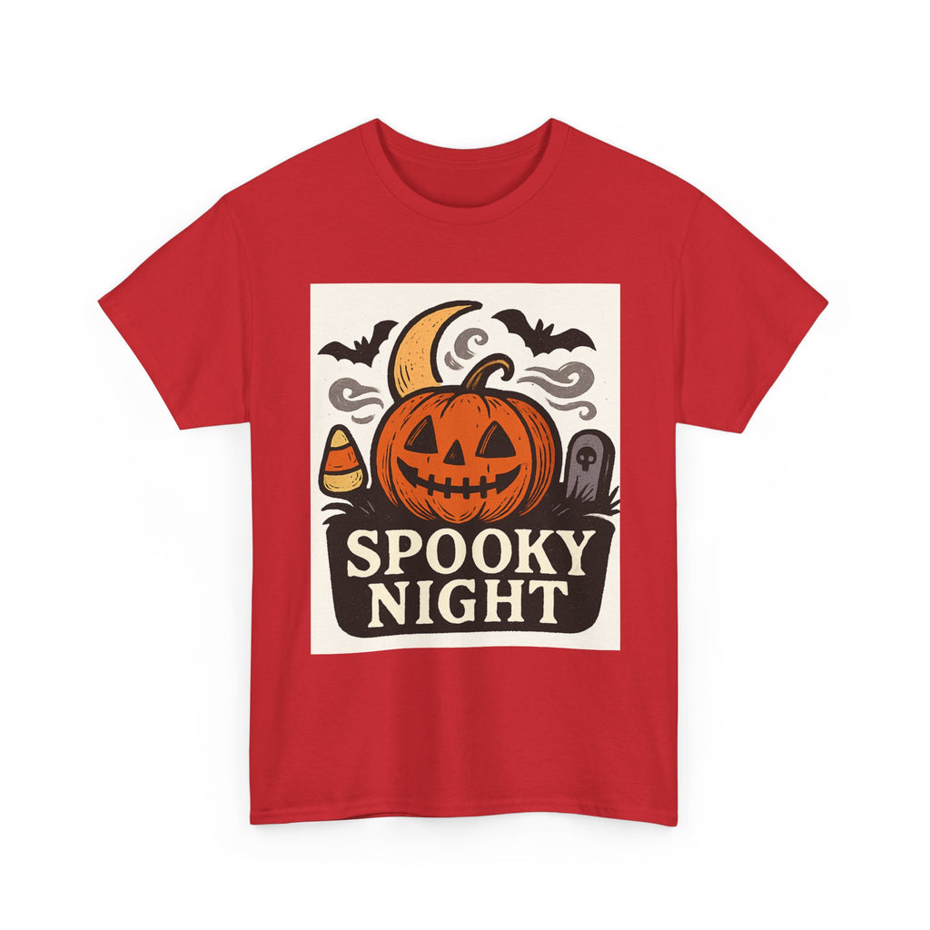 Halloween Spooky Night Tee, Unisex Halloween Shirt, Fall Festivity Apparel, Trick-or-Treat Outfit, Pumpkin Graphic Tee