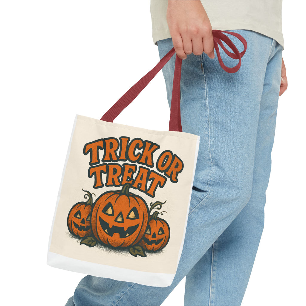 Halloween Tote Bag, Trick or Treat Canvas, Pumpkin Shopper, Fall Festival Accessory, Spooky Season Carry-All