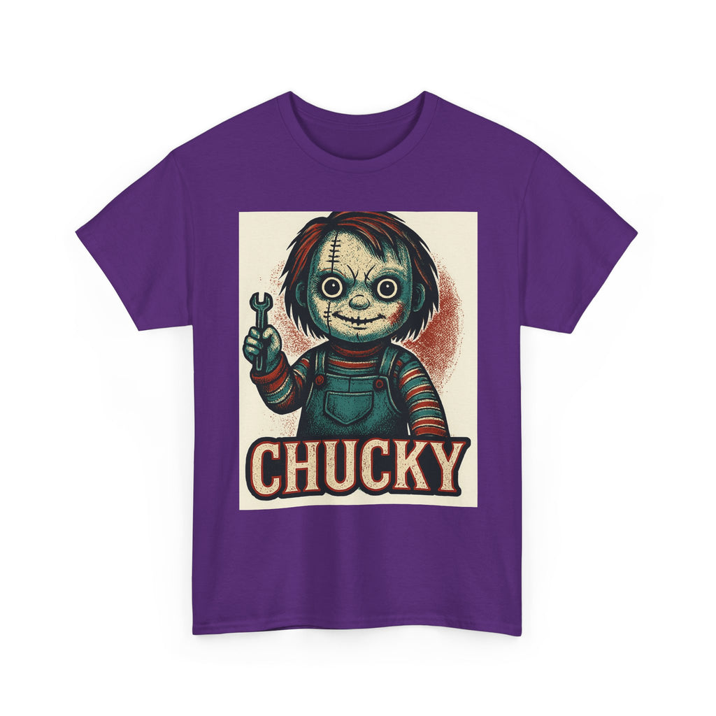 Chucky Horror Tee, Unisex T-Shirt, Retro Halloween Fashion, Horror Movie Merch, Gift for Chucky Fans, Spooky Graphic Tee