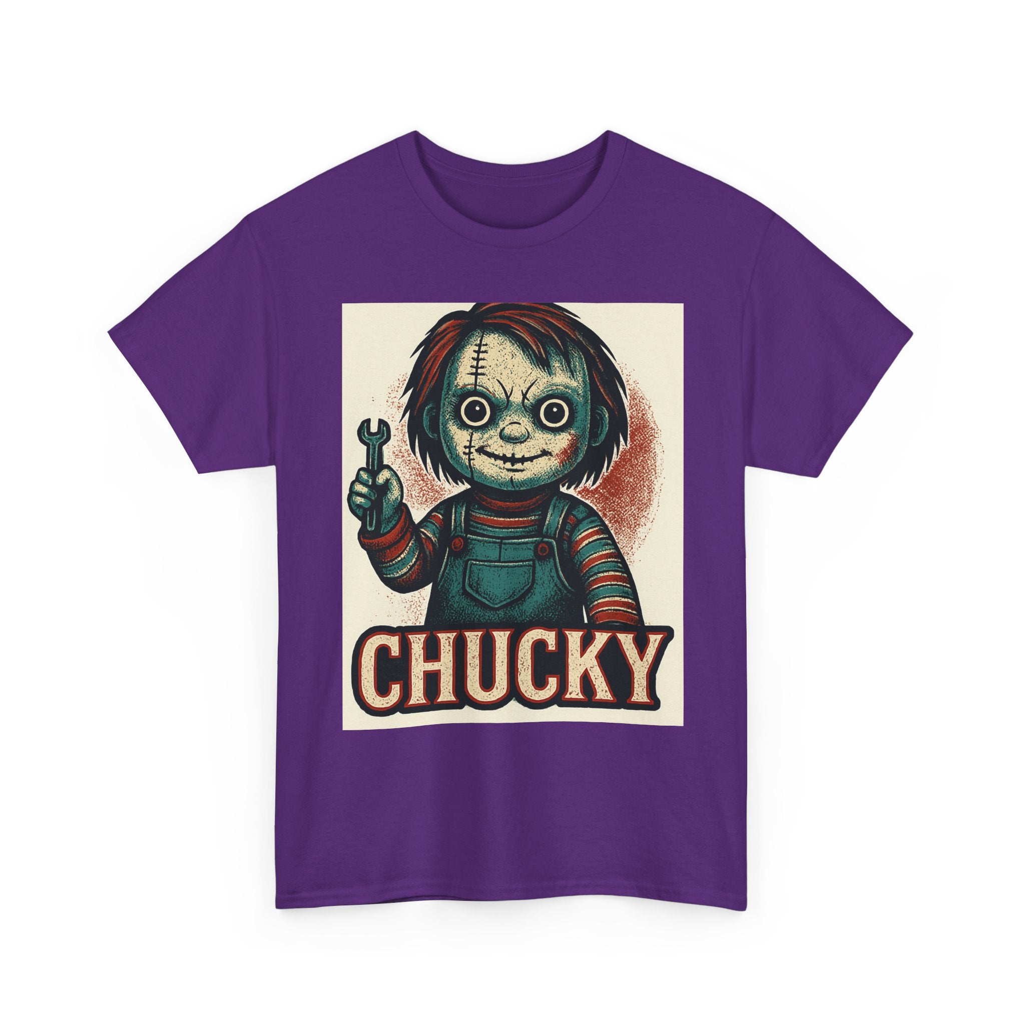 Chucky Horror Tee, Unisex T-Shirt, Retro Halloween Fashion, Horror Movie Merch, Gift for Chucky Fans, Spooky Graphic Tee