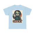 Chucky Horror Tee, Unisex T-Shirt, Retro Halloween Fashion, Horror Movie Merch, Gift for Chucky Fans, Spooky Graphic Tee