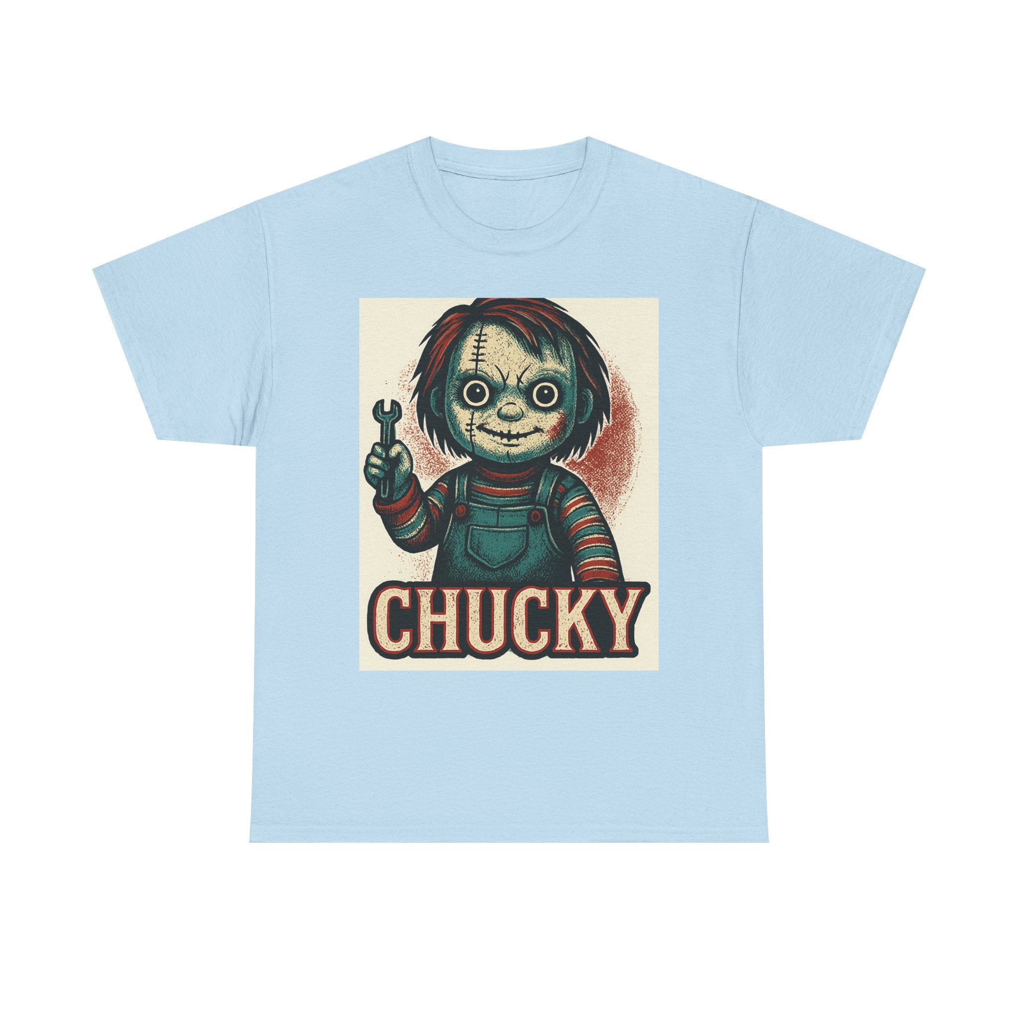 Chucky Horror Tee, Unisex T-Shirt, Retro Halloween Fashion, Horror Movie Merch, Gift for Chucky Fans, Spooky Graphic Tee