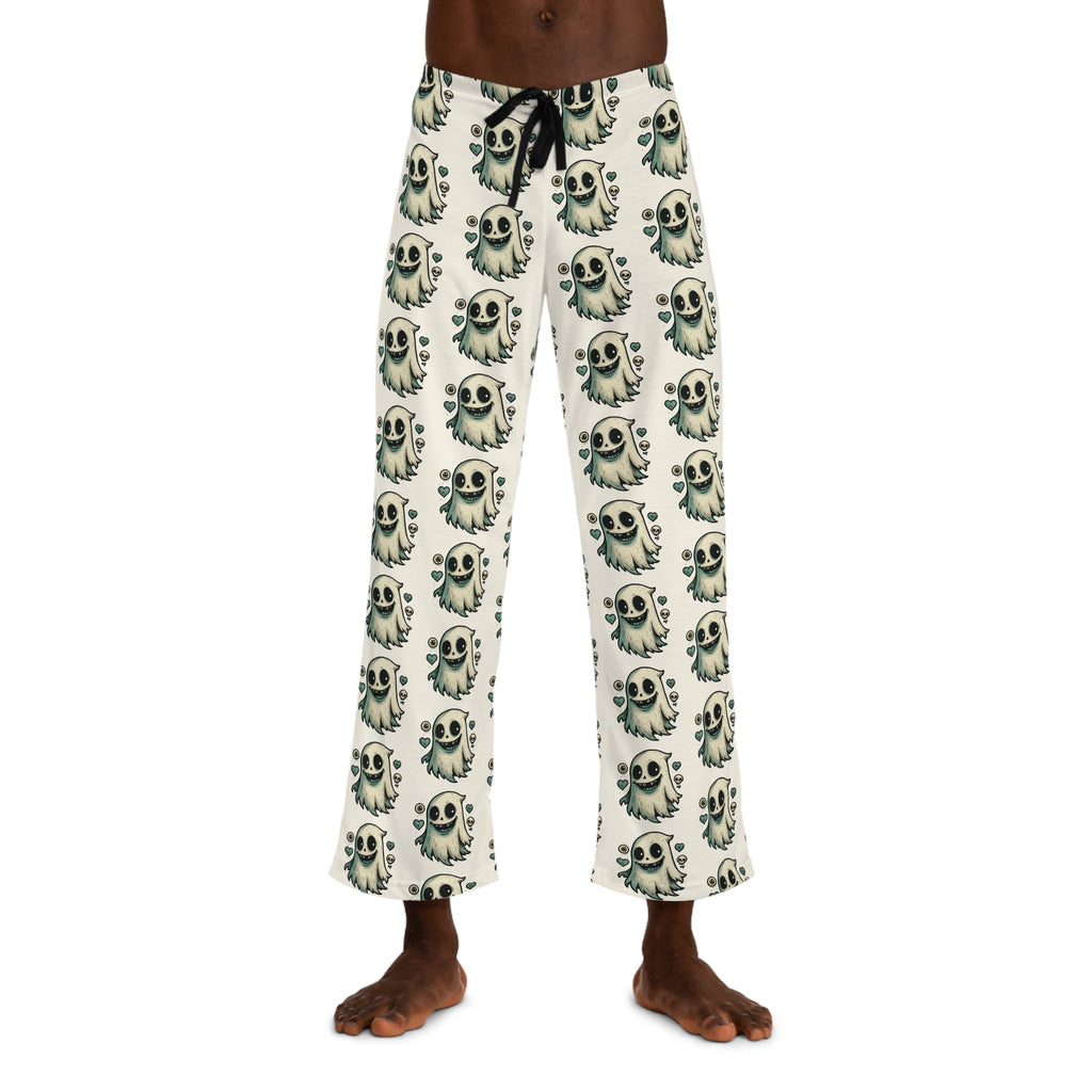 Ghostly Whimsy Men's Pajama Pants - Cozy, Fun Sleepwear for Halloween, Ghost Lovers, Home, Sleep, Lounge