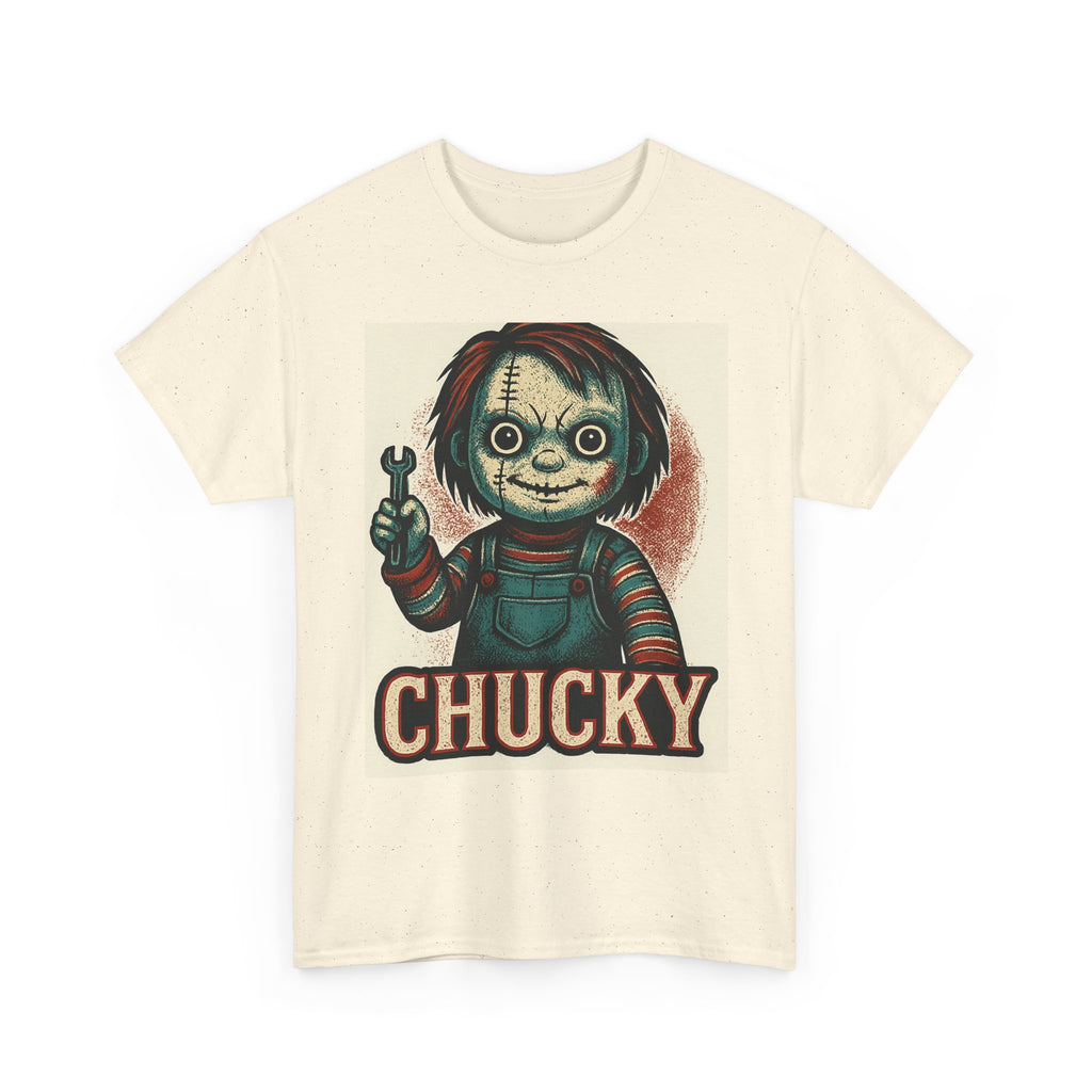 Chucky Horror Tee, Unisex T-Shirt, Retro Halloween Fashion, Horror Movie Merch, Gift for Chucky Fans, Spooky Graphic Tee