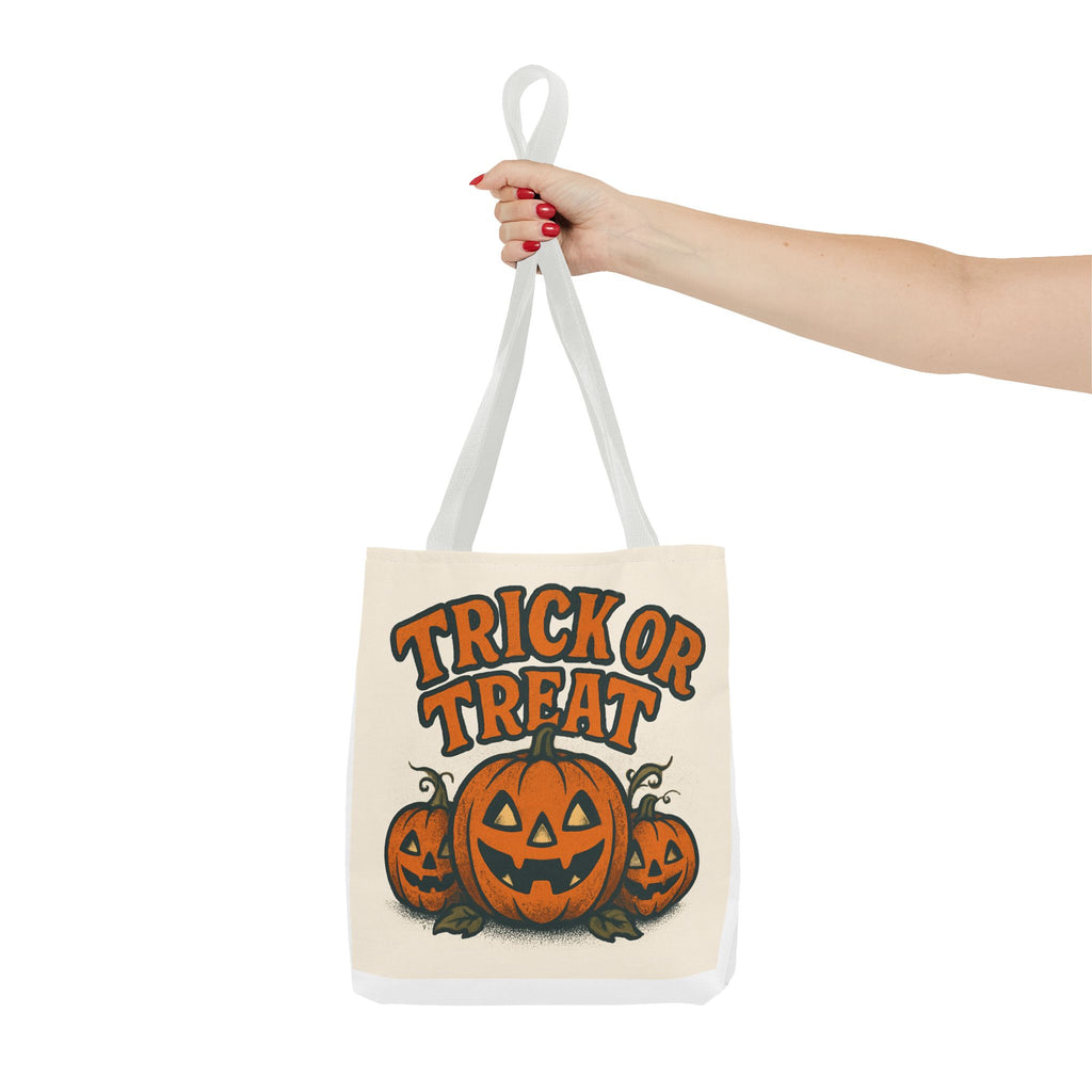 Halloween Tote Bag, Trick or Treat Canvas, Pumpkin Shopper, Fall Festival Accessory, Spooky Season Carry-All