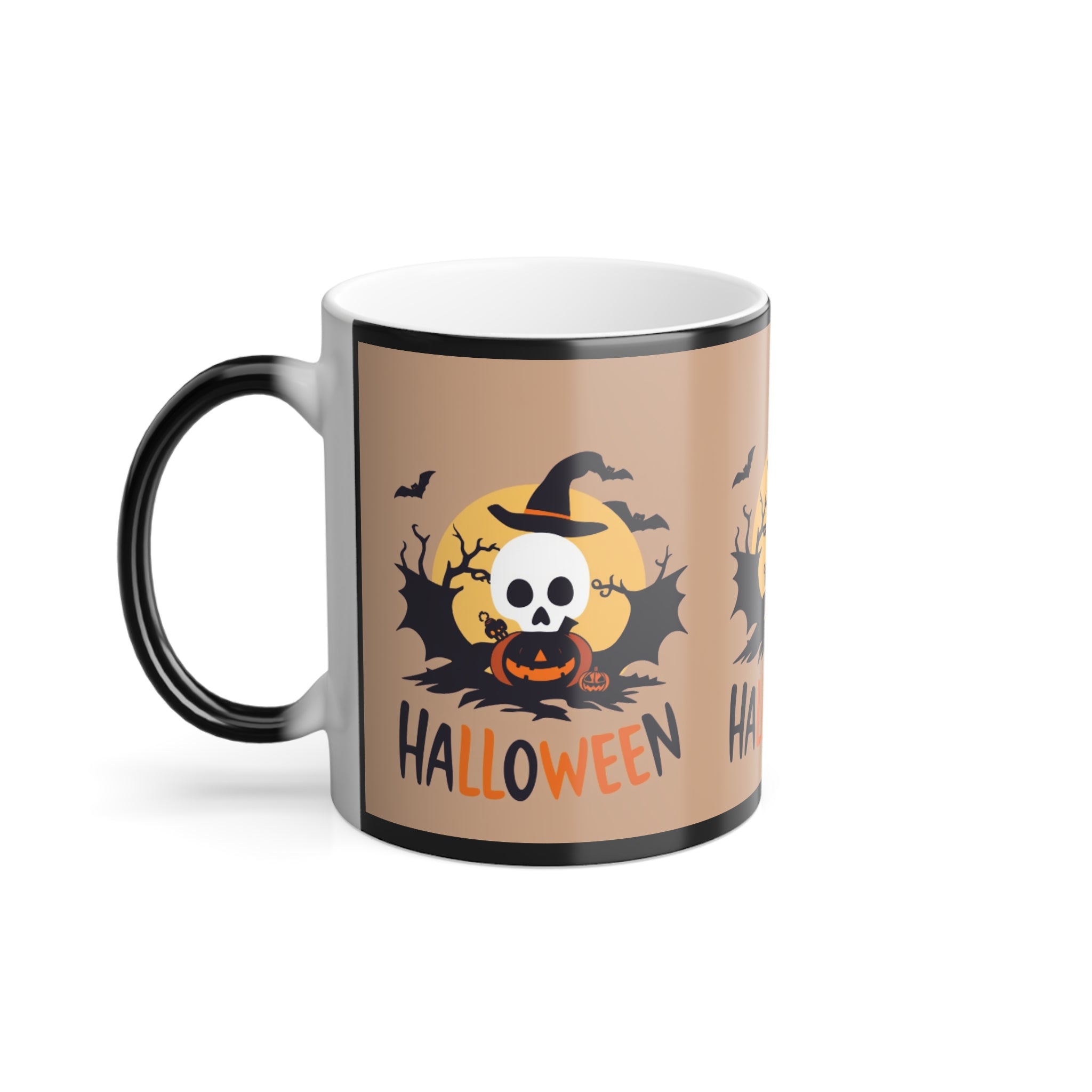 Halloween Color Morphing Mug, 11oz, Spooky Season Decor, Trick or Treat Gift, Unique Coffee Cup, Fun Halloween Drinks