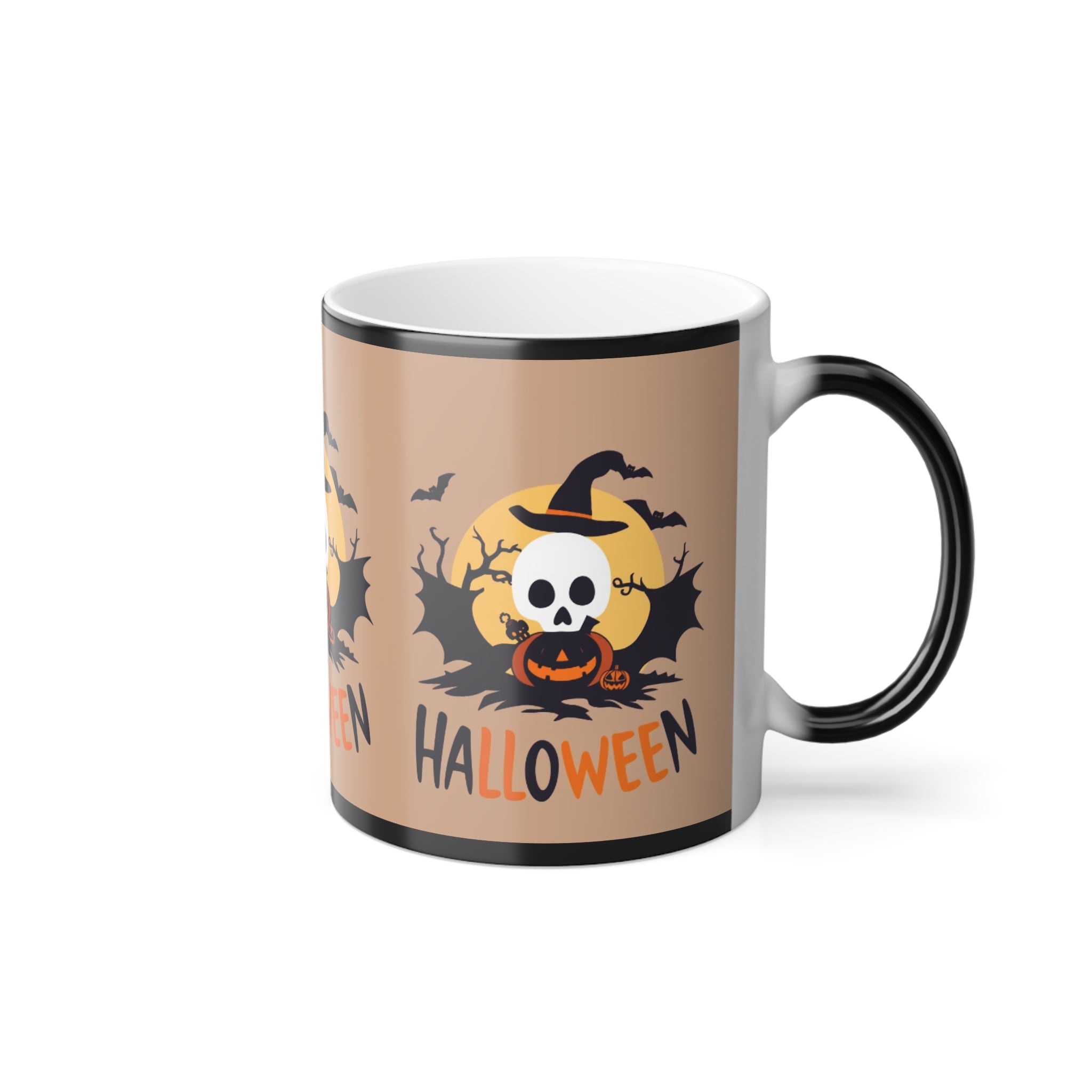 Halloween Color Morphing Mug, 11oz, Spooky Season Decor, Trick or Treat Gift, Unique Coffee Cup, Fun Halloween Drinks