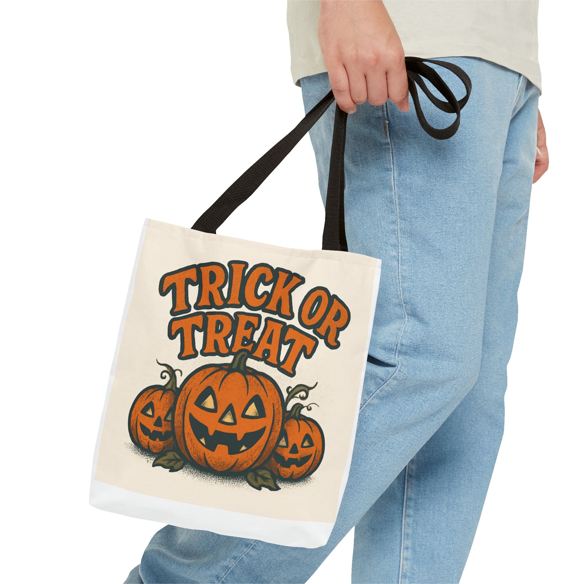 Halloween Tote Bag, Trick or Treat Canvas, Pumpkin Shopper, Fall Festival Accessory, Spooky Season Carry-All