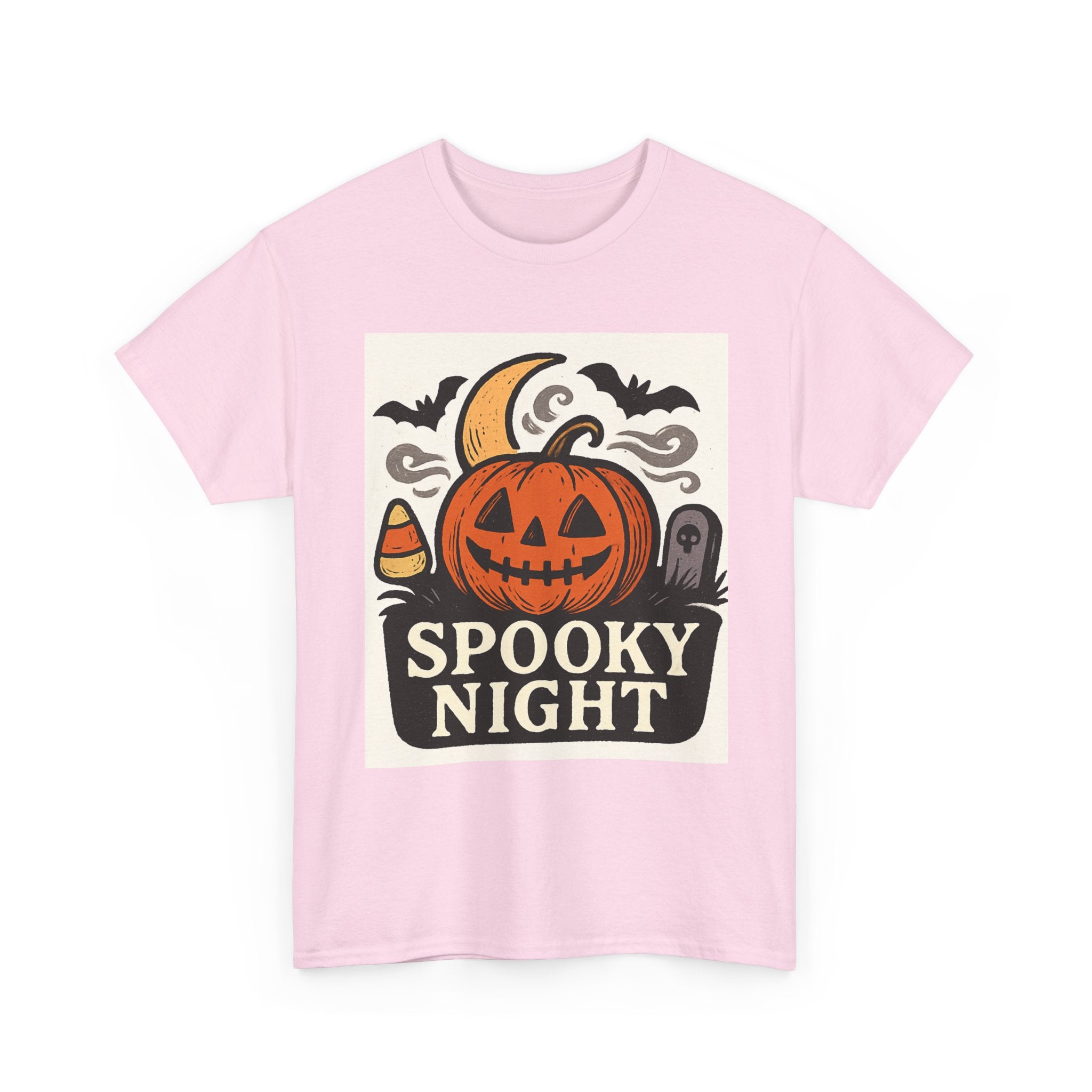 Halloween Spooky Night Tee, Unisex Halloween Shirt, Fall Festivity Apparel, Trick-or-Treat Outfit, Pumpkin Graphic Tee