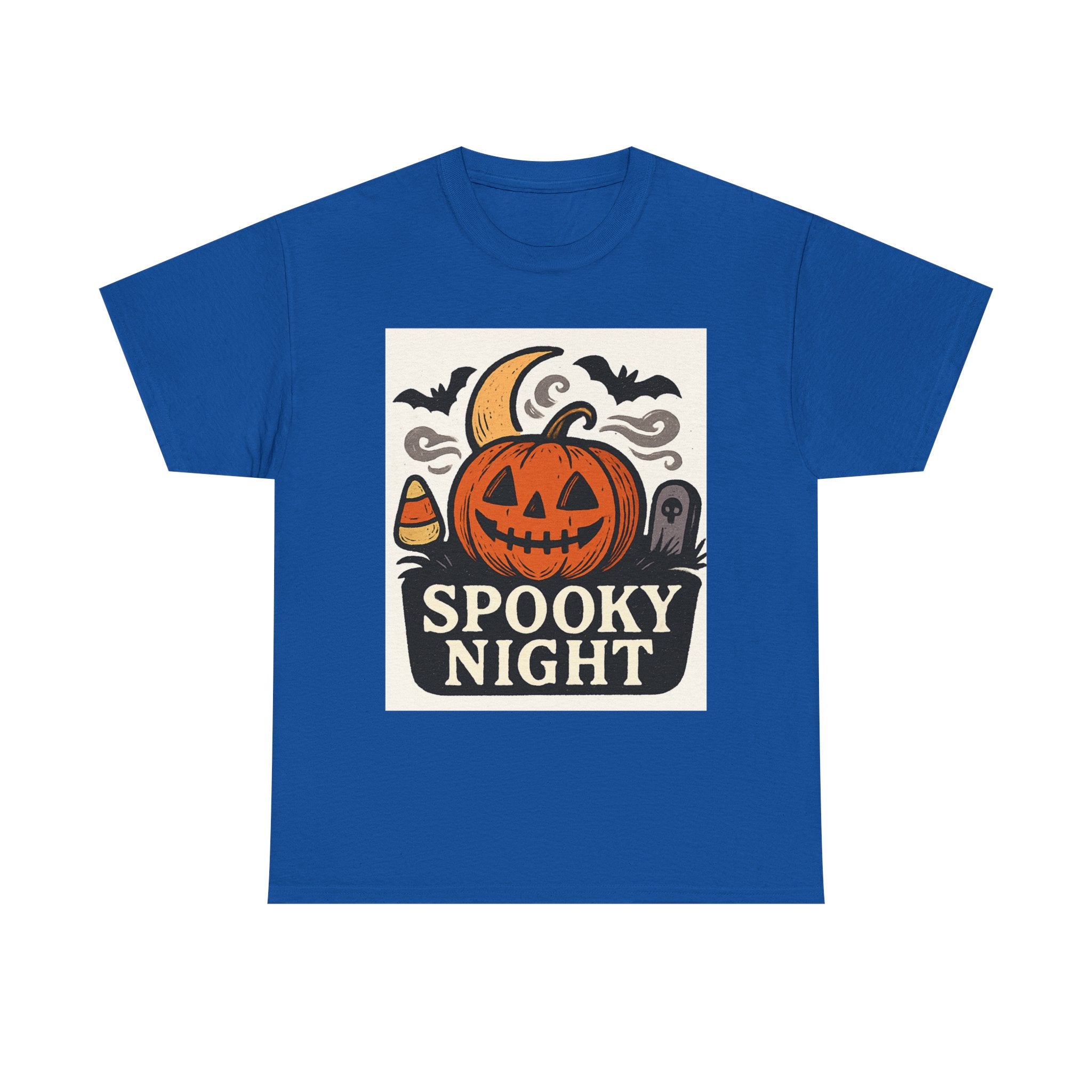 Halloween Spooky Night Tee, Unisex Halloween Shirt, Fall Festivity Apparel, Trick-or-Treat Outfit, Pumpkin Graphic Tee