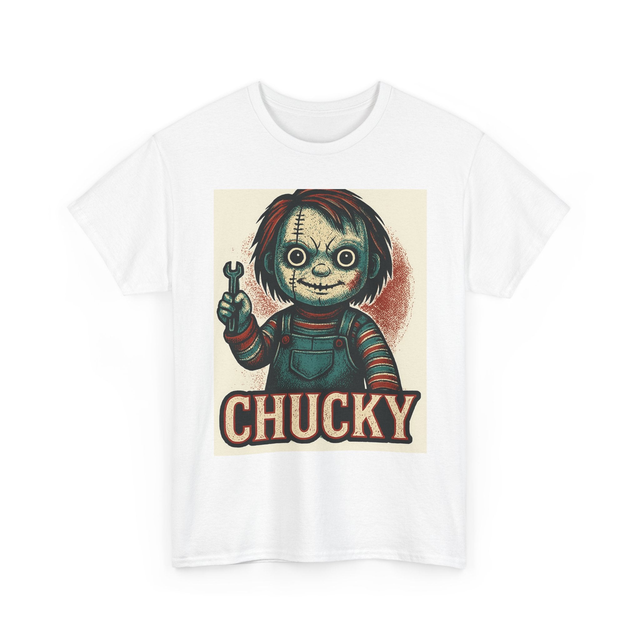 Chucky Horror Tee, Unisex T-Shirt, Retro Halloween Fashion, Horror Movie Merch, Gift for Chucky Fans, Spooky Graphic Tee