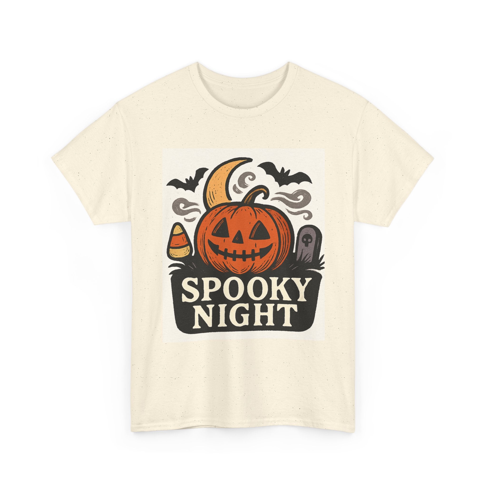 Halloween Spooky Night Tee, Unisex Halloween Shirt, Fall Festivity Apparel, Trick-or-Treat Outfit, Pumpkin Graphic Tee