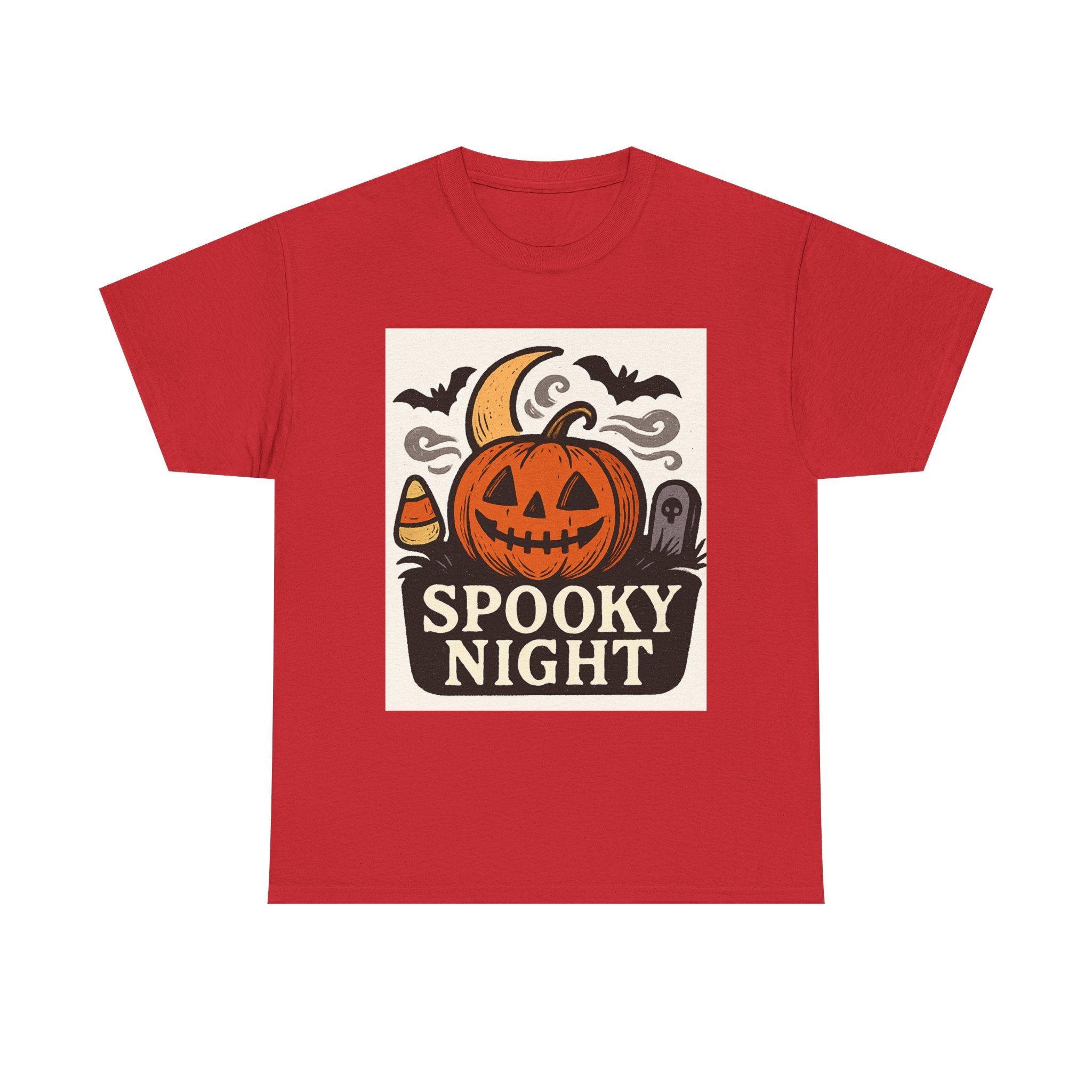 Halloween Spooky Night Tee, Unisex Halloween Shirt, Fall Festivity Apparel, Trick-or-Treat Outfit, Pumpkin Graphic Tee