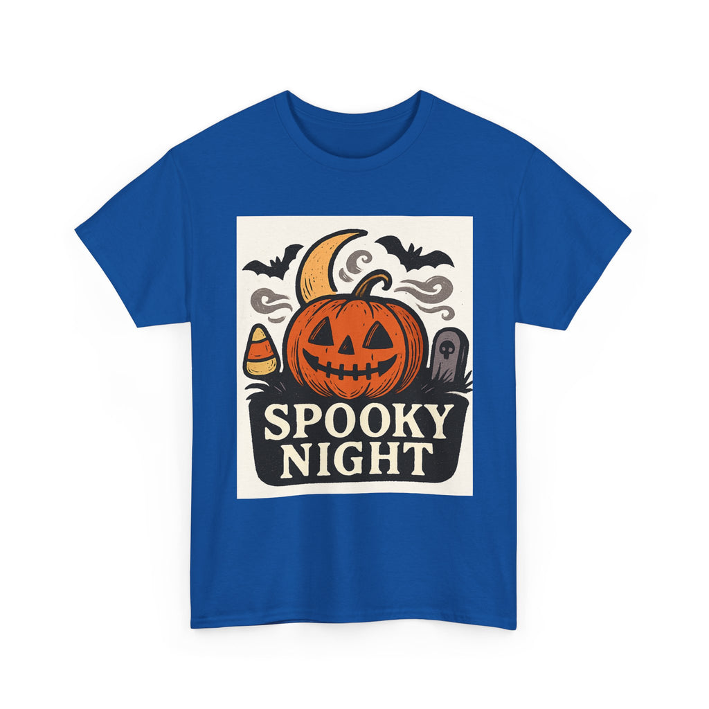 Halloween Spooky Night Tee, Unisex Halloween Shirt, Fall Festivity Apparel, Trick-or-Treat Outfit, Pumpkin Graphic Tee