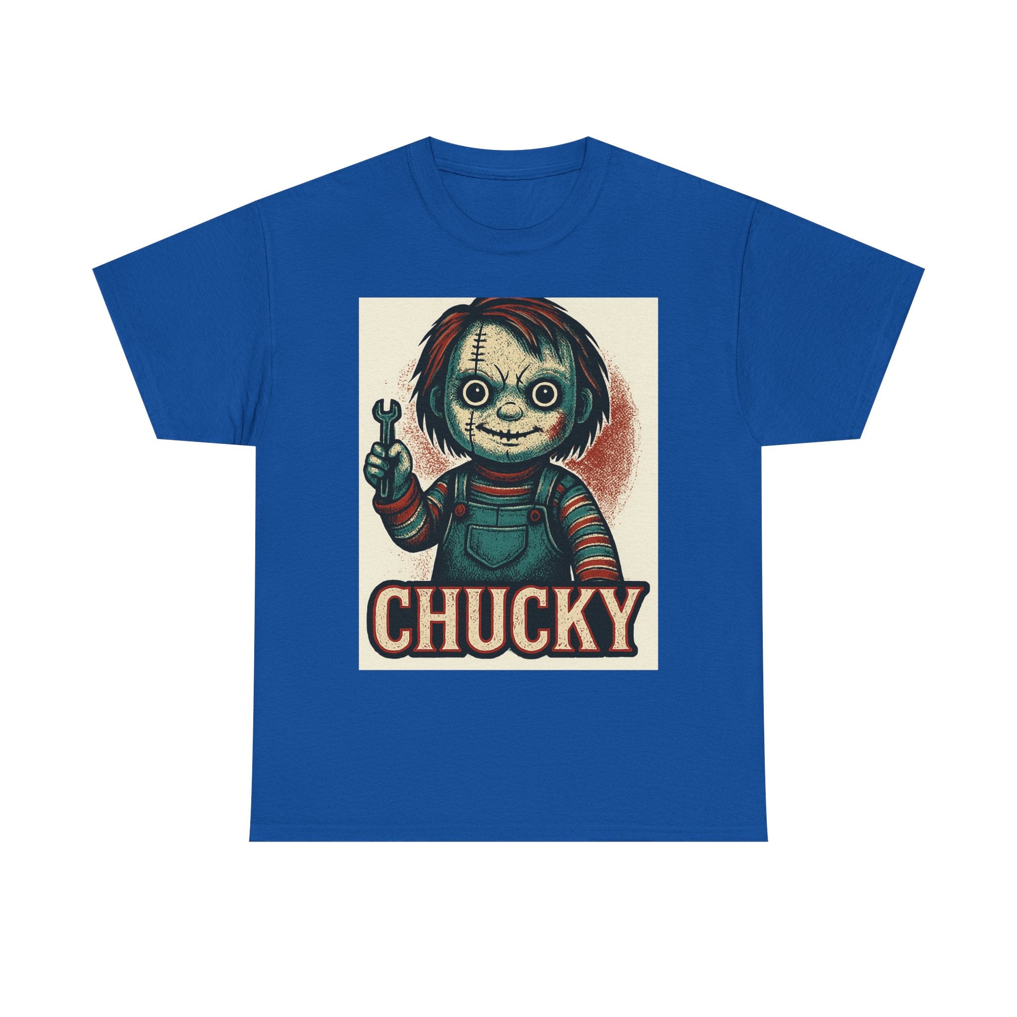 Chucky Horror Tee, Unisex T-Shirt, Retro Halloween Fashion, Horror Movie Merch, Gift for Chucky Fans, Spooky Graphic Tee