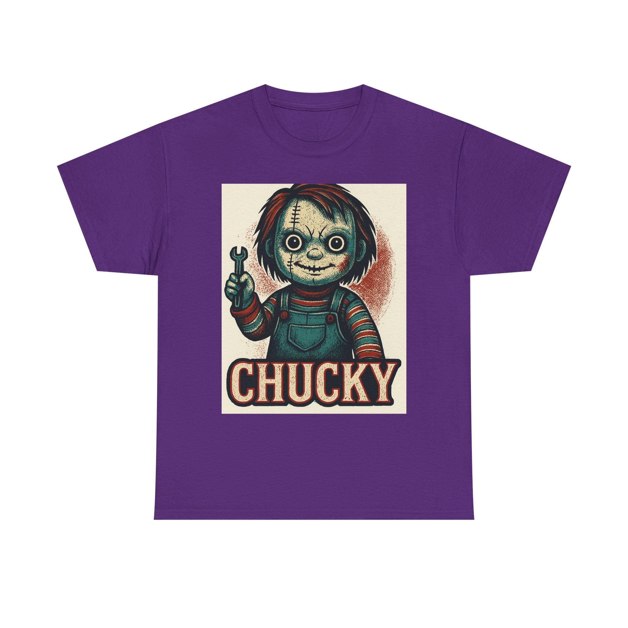 Chucky Horror Tee, Unisex T-Shirt, Retro Halloween Fashion, Horror Movie Merch, Gift for Chucky Fans, Spooky Graphic Tee