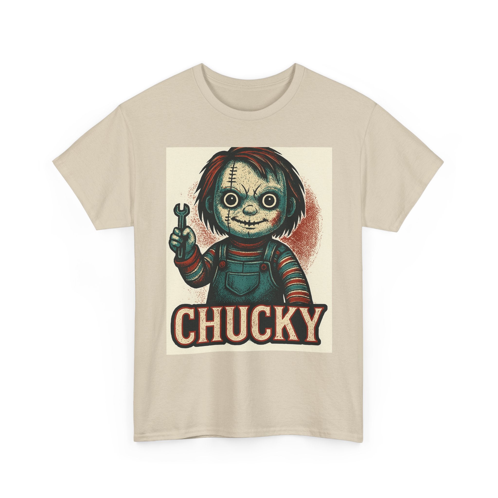Chucky Horror Tee, Unisex T-Shirt, Retro Halloween Fashion, Horror Movie Merch, Gift for Chucky Fans, Spooky Graphic Tee