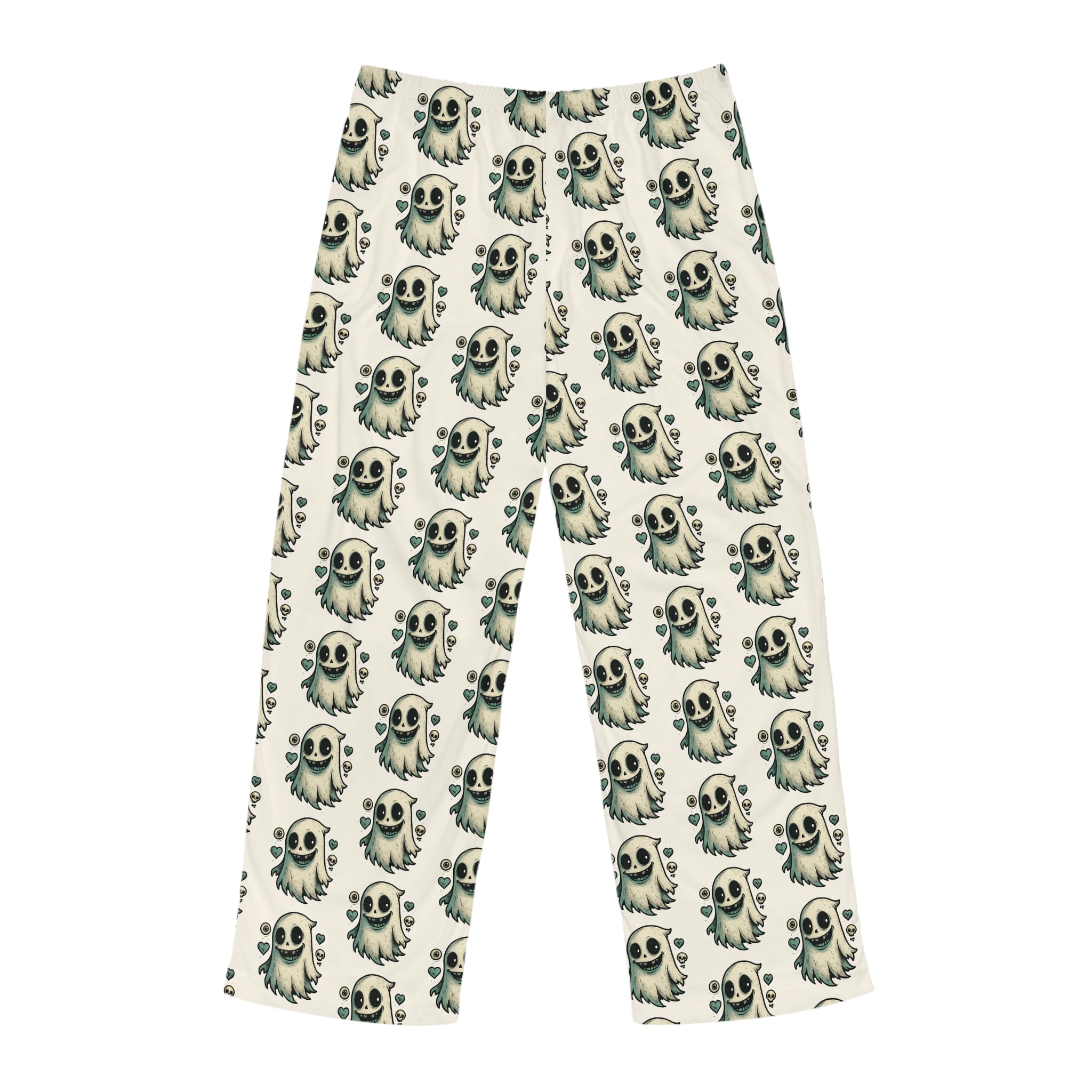 Ghostly Whimsy Men's Pajama Pants - Cozy, Fun Sleepwear for Halloween, Ghost Lovers, Home, Sleep, Lounge