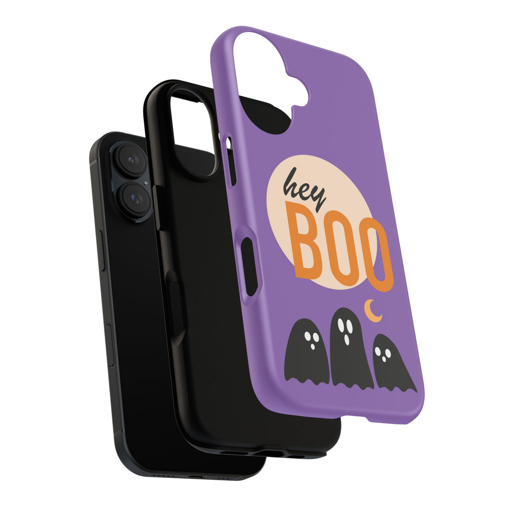 Halloween Phone Case, Spooky Mobile Cover for Fall, Cute Ghost Design, Hey Boo Protective Case, Gift for Halloween Lovers