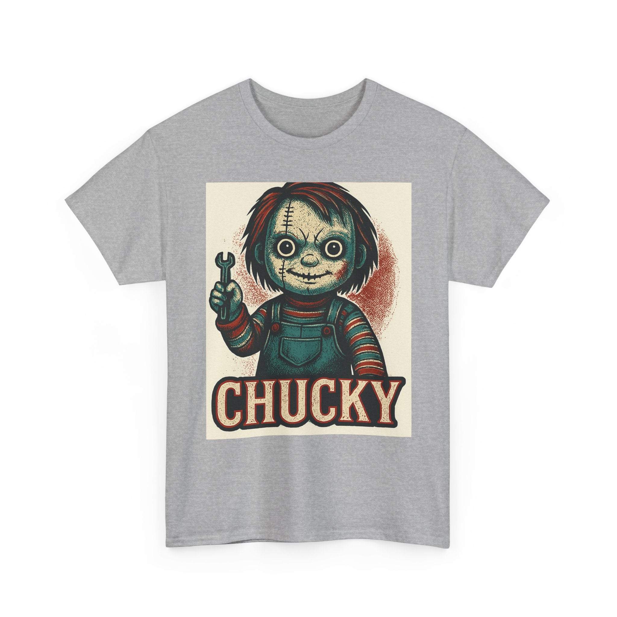 Chucky Horror Tee, Unisex T-Shirt, Retro Halloween Fashion, Horror Movie Merch, Gift for Chucky Fans, Spooky Graphic Tee